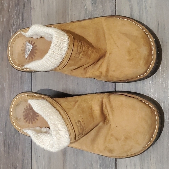 UGG Australia Gael Mules Clogs Chestnut Suede SN/1934 US 9 shoes - Picture 3 of 13